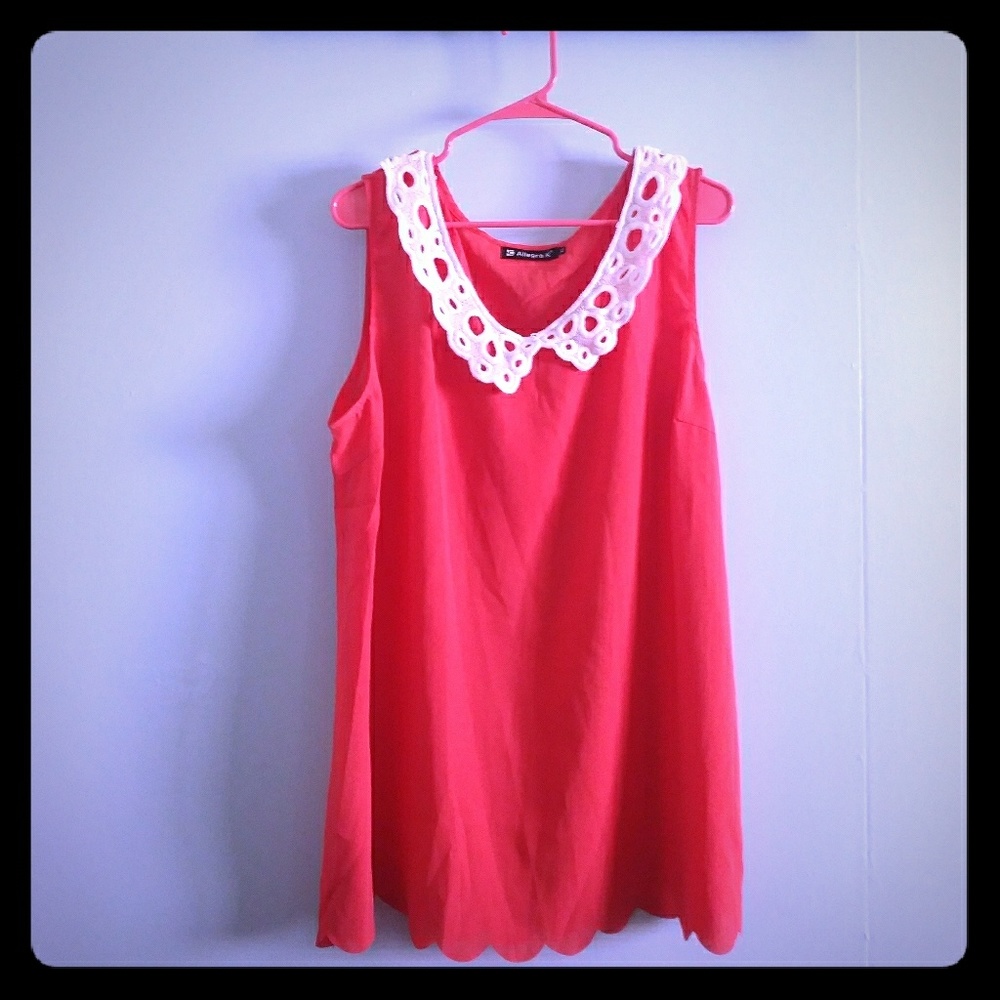 NEVER WORN Salmon Pink Sleeve-less Blousse